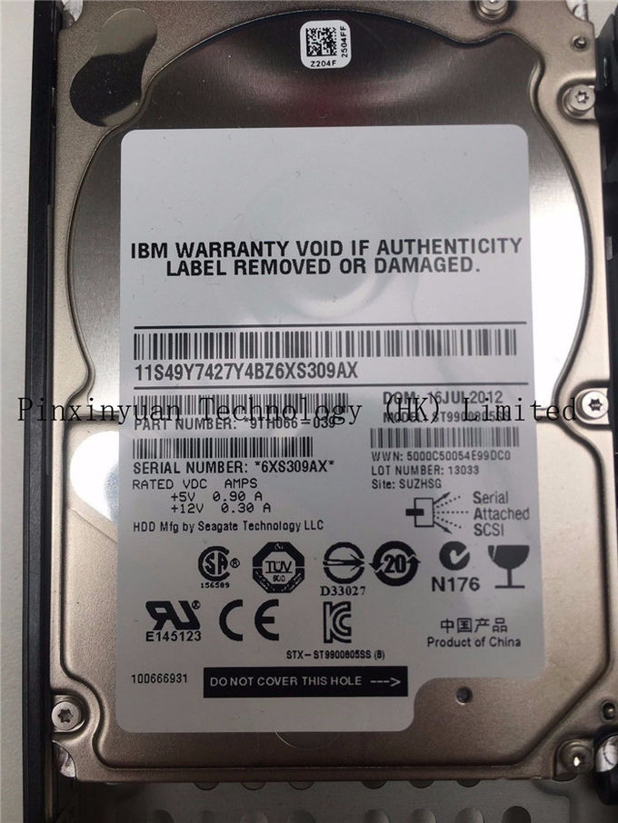 IBM 900GB 6Gb/s 10K 2.5" SAS HDD Hard Drive 00L4568 00L4680 for V7000