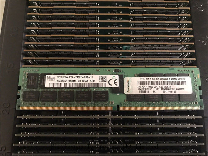 768GB  24x Server Memory Module , 32gb Ecc Ram Ddr4 2Rx4  PC4-19200-2400T Reg  00NV205 46W0835