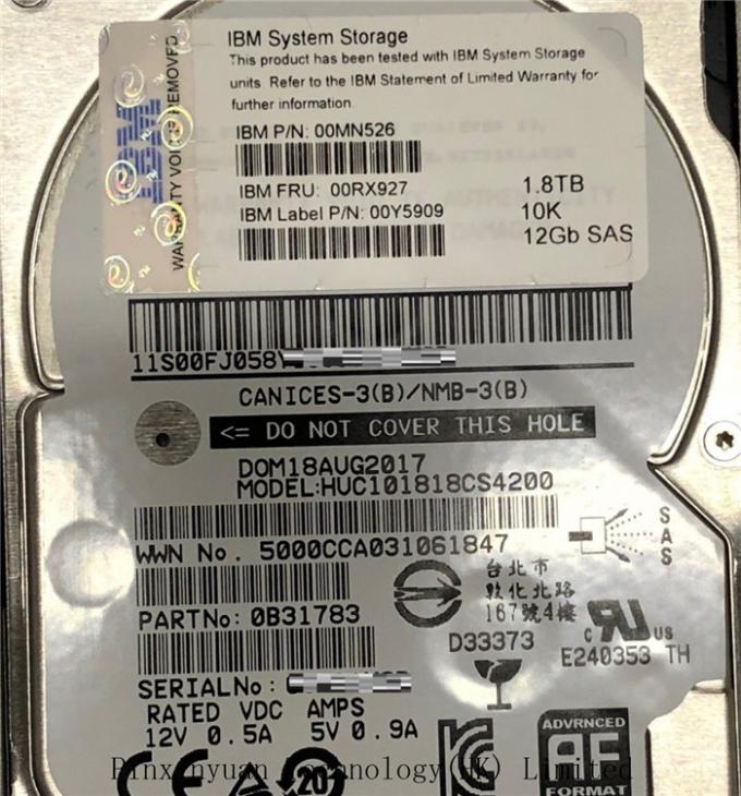 IBM 00RX927  Sata Server Hard Drive , 1.8TB  12GB SAS 2.5 Server Hard Drive  HS HDD 00MN526