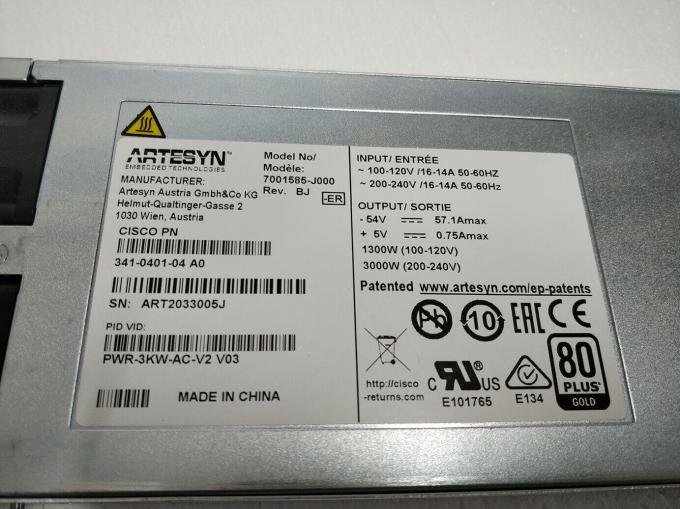 AC Power Module Server Power Supply CISCO PWR-3KW-AC-V2 3000W ASR 9000 ROUTER Ssion Rate 600Mbps